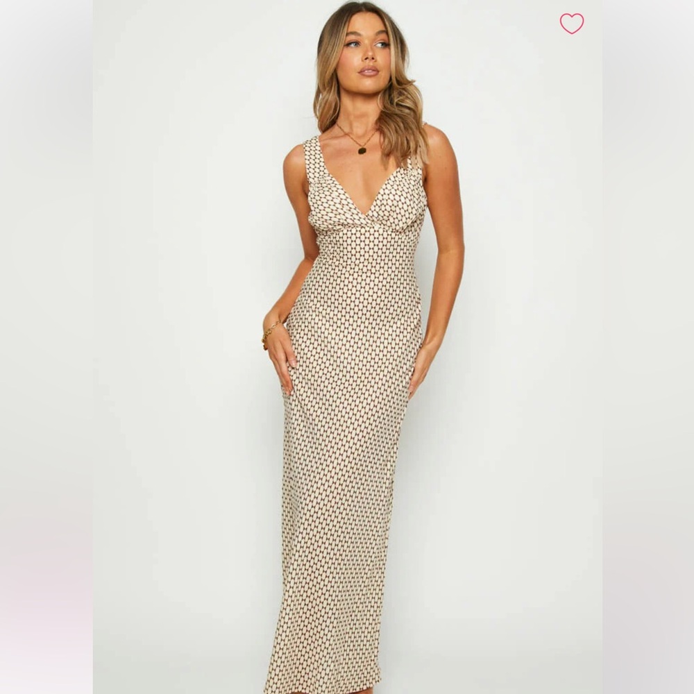 Verlaine Beige Maxi Dress